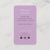 Handgemaakt met liefde in oversized typografie Lil Visitekaartje (Achterkant)