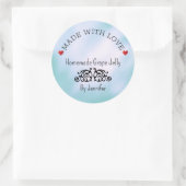 Handgemaakt met liefde jam label harten inblikken (Tas)