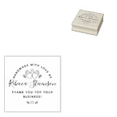 Handgemaakt met liefde | Jouw naam & Dankuwel Beri Rubberstempel (Gestempeld)