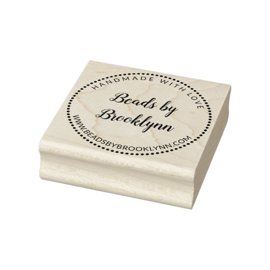 Handgemaakt met liefde kalligrafie Script Naam toe Rubberstempel (Stempel)