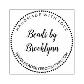 Handgemaakt met liefde kalligrafie Script Naam toe Rubberstempel (Afrduk)