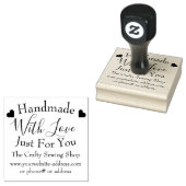 Handgemaakt Met Liefde Kleine Ambachtelijke Zakeli Rubberstempel (Gestempeld)
