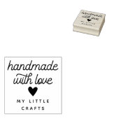 Handgemaakt met liefde kleine bedrijven branding rubberstempel (Gestempeld)