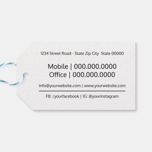 Handgemaakt met liefde label cadeaulabel (Achterkant Horizontaal)