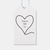 Handgemaakt met liefde labels cadeaulabel (Voorkant)