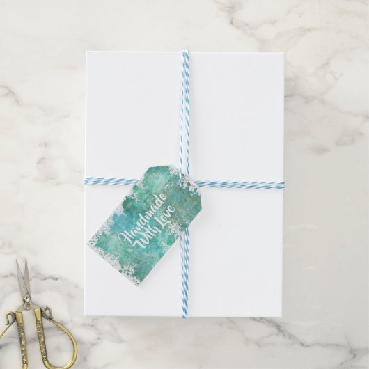 Handgemaakt met liefde labels cadeaulabel (Met Touw)