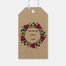 Handgemaakt met liefde labels cadeaulabel