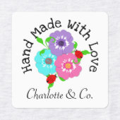 Handgemaakt Met Liefde Lady Bug Floral Gepersonali Labels (Design 1)