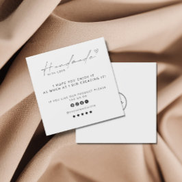 Handgemaakt Met Liefde Logo Kleine Zakelijke Socia Vierkante Visitekaartje