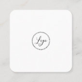 Handgemaakt met liefde Logo Small Business SocialM Vierkante Visitekaartje (Achterkant)