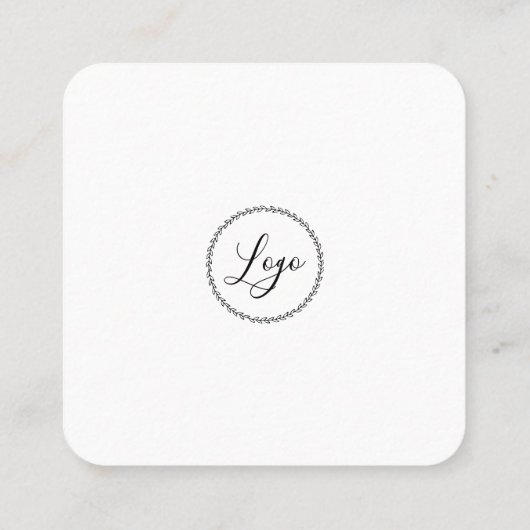 Handgemaakt met liefde Logo Small Business SocialM Vierkante Visitekaartje (Achterkant)