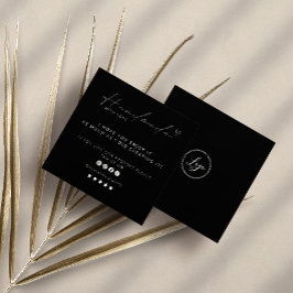 Handgemaakt met liefde Logo Small Business SocialM Vierkante Visitekaartje