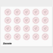 Handgemaakt met liefde met hart Sticker | Custom (Vel)