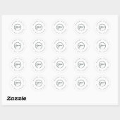 Handgemaakt met liefde met Logo | Aangepaste brand Ronde Sticker (Vel)