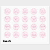 Handgemaakt met liefde Minimal Pink Heart Script Ronde Sticker (Vel)