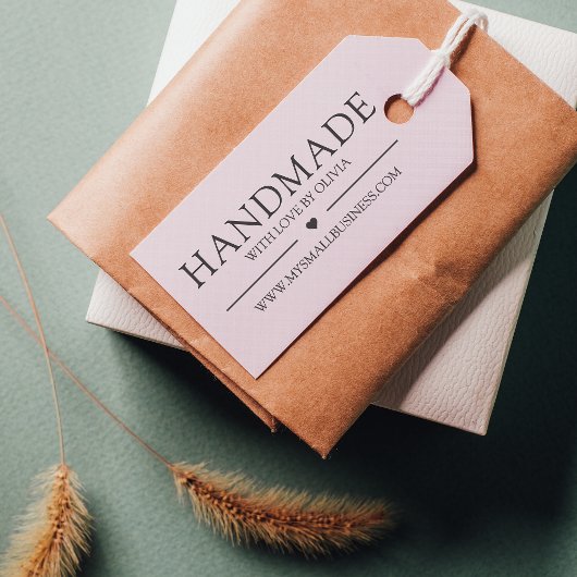 Handgemaakt met liefde Minimalistische Small Busin Rubberstempel