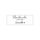 Handgemaakt met liefde Modern Script Zelfinktende Stempel (Design)