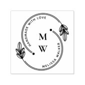 Handgemaakt met liefde Monogram Modern Zelfinktende Stempel (Design)