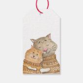 Handgemaakt met liefde Mooie dieren winter Cadeaulabel (Achterkant)