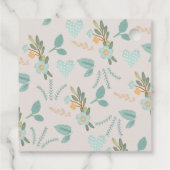 Handgemaakt Met Liefde Naaien Geborduurd Bloem Lab Bedankjes Labels (Achterkant)