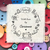 Handgemaakt met liefde Naaien Handgetekend Rubberstempel