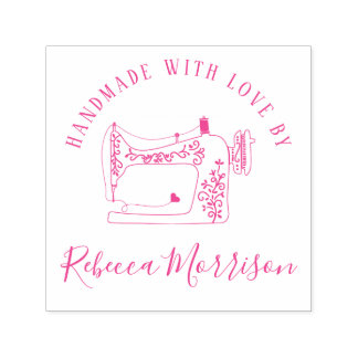 Handgemaakt met liefde | Naaimachine & Douanenaam Zelfinktende Stempel