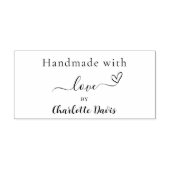 Handgemaakt met liefde naam script  zelfinktende stempel (Design)