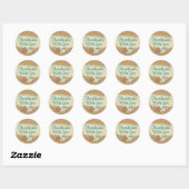 Handgemaakt met liefde nautische strand zeeschelpe ronde sticker (Vel)