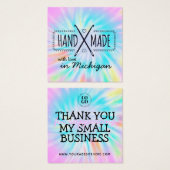 Handgemaakt met liefde - pakket voor kleine bedrij vierkante visitekaartjes (Voorkant /achterkant)