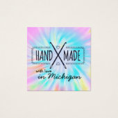 Handgemaakt met liefde - pakket voor kleine bedrij vierkante visitekaartjes (Voorkant)