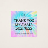 Handgemaakt met liefde - pakket voor kleine bedrij vierkante visitekaartjes (Achterkant)