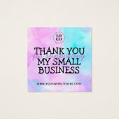 Handgemaakt met liefde - pakket voor kleine bedrij vierkante visitekaartjes (Achterkant)