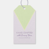 Handgemaakt met liefde - Pastel garen ambacht Cadeaulabel (Achterkant)