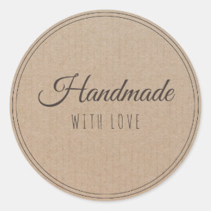 Handgemaakt Met Liefde Product  Eenvoudige Sticker
