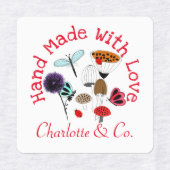 Handgemaakt met liefde product gepersonaliseerd labels (Design 2)