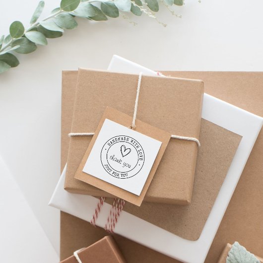Handgemaakt met liefde | Productstempel Rubberstempel
