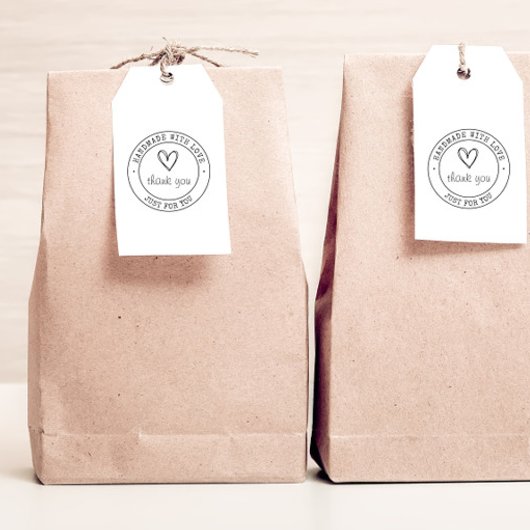 Handgemaakt met liefde | Productstempel Rubberstempel