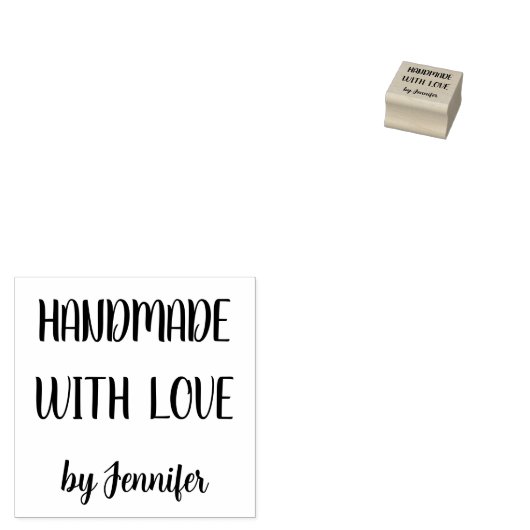 Handgemaakt Met Liefde Professioneel Chic Rubberstempel (Gestempeld)