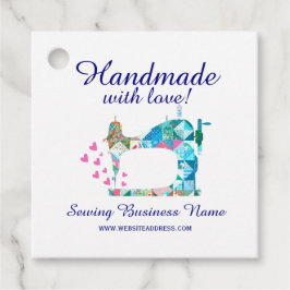 Handgemaakt met liefde quilt naaimachine bedankjes labels