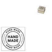 Handgemaakt Met Liefde Rond Rubberstempel (Gestempeld)