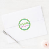 Handgemaakt met liefde ronde sticker (Envelop)