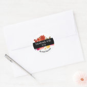 Handgemaakt met liefde ronde sticker (Envelop)