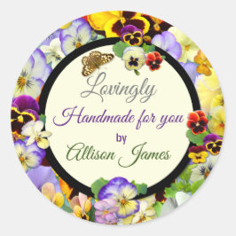 Handgemaakt met liefde! ronde sticker