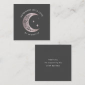 Handgemaakt met liefde roze maan dank je kaart (Voorkant / Achterkant)