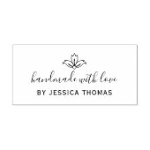 Handgemaakt met liefde rubberstempel (Afrduk)