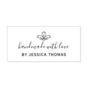 Handgemaakt met liefde rubberstempel