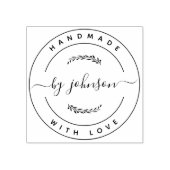 Handgemaakt Met Liefde Rustiek Rubberstempel (Afrduk)