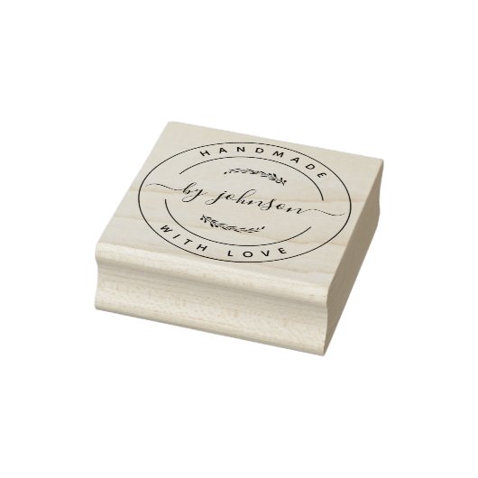 Handgemaakt Met Liefde Rustiek Rubberstempel (Stempel)