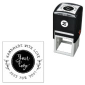 Handgemaakt met liefde | Rustiek Script Aangepast  Zelfinktende Stempel (In situ)