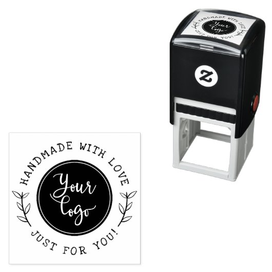 Handgemaakt met liefde | Rustiek Script Aangepast  Zelfinktende Stempel (In situ)